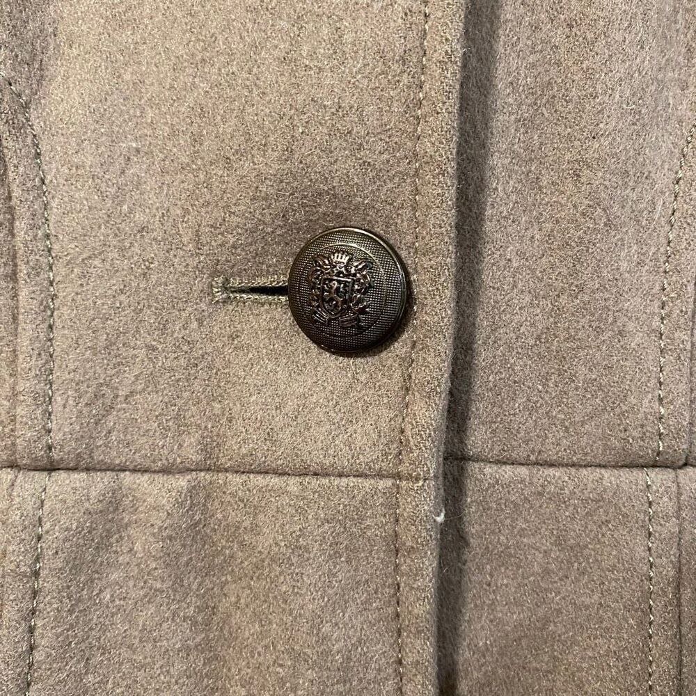 GUESS Los Angeles Women’s Medium Wool Blend Belted Peacoat | Brown Fit & Flare J - Picture 5 of 5